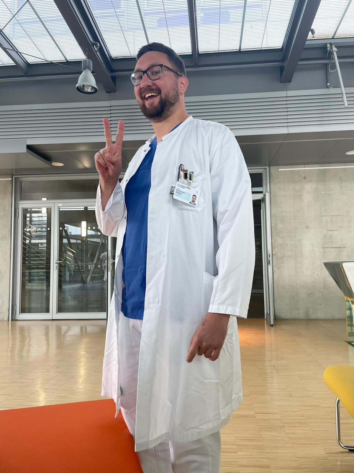 Arzt in der Poliklinik